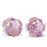 Perlen Acryl Flower Purple-pink