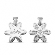 Anhänger aus Stainless Steel - Rostfreiem Stahl Flower Silver