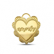 Anh&auml;nger aus Stainless Steel - Rostfreiem Stahl ''amour'' Gold