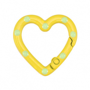 Farbiges Zubeh&ouml;r F&uuml;r Schl&uuml;ssel Anh&auml;nger Heart Yellow-green