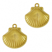 Anh&auml;nger aus Stainless Steel - Rostfreiem Stahl Shell Gold