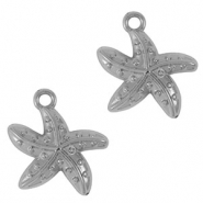 Anhänger aus Stainless Steel - Rostfreiem Starfish Silver