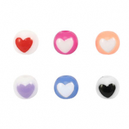 Perlen Acryl Runden Heart Multicolor