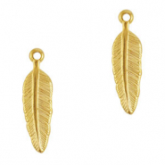 Anh&auml;nger aus Stainless Steel - Rostfreiem Stahl Feather Gold