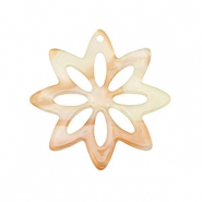 Anh&auml;nger aus Resin Flower Copper orange