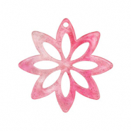 Anhänger aus Resin Flower Pink