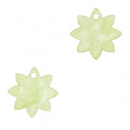 Anhänger aus Resin Flower Light green