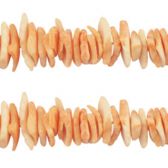Muschel Perlen Chips Orange