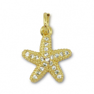 TQ Metall Brass Anh&auml;nger Starfish Gold