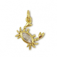 TQ Metall Brass Anh&auml;nger Crab Gold
