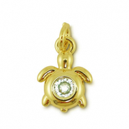 TQ Metall Brass Anh&auml;nger Turtle Gold