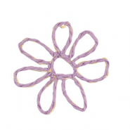 Bast Anhänger Flower 55mm Lilac