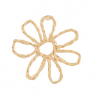 Bast Anhänger Flower 55mm Light peach