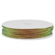 Band Macram&eacute; geflochten 1mm Multicolour-orange green metallic
