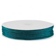 Band Macram&eacute; geflochten 1mm Teal metallic