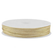 Band Macram&eacute; geflochten 1mm Light gold metallic