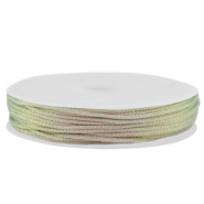 Band Macram&eacute; geflochten 1mm Silver-pink metallic
