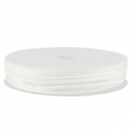 Band Macram&eacute; geflochten 1mm White metallic