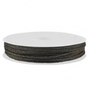 Band Macram&eacute; geflochten 0,8mm Black metallic