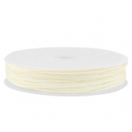 Band Macram&eacute; geflochten 0,8mm Off white metallic