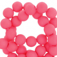 6 mm Perlen aus Acryl Neon pink