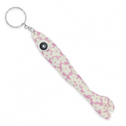 Schl&uuml;sselanh&auml;nger Fisch 17.5cm Off white-lilac