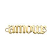 Anh&auml;nger aus Stainless Steel - Rostfreiem Stahl Zwischenst&uuml;ck ''amour'' Gold