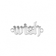 Anh&auml;nger aus Stainless Steel - Rostfreiem Stahl Zwischenst&uuml;ck ''wish'' Silver