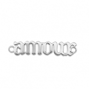 Anh&auml;nger aus Stainless Steel - Rostfreiem Stahl Zwischenst&uuml;ck ''amour'' Silver
