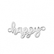 Anh&auml;nger aus Stainless Steel - Rostfreiem Stahl Zwischenst&uuml;ck ''happy'' Silver