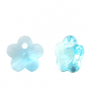 Anh&auml;nger aus Kristallglas Flower Aqua
