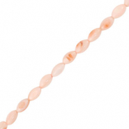 Perle Muschel Oval Pink-sand brown