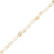 Perle Muschel Oval White-sand brown