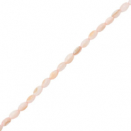 Perle Muschel Oval Pink-sand brown