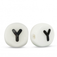 Keramik Buchstaben Y White-black