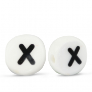 Keramik Buchstaben X White-black