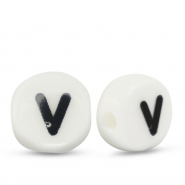 Keramik Buchstaben V White-black