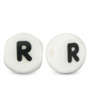 Keramik Buchstaben R White-black