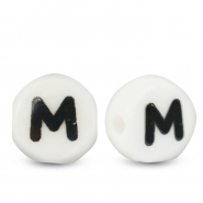 Keramik Buchstaben M White-black