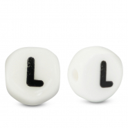 Keramik Buchstaben L White-black