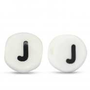 Keramik Buchstaben J White-black
