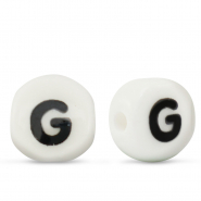 Keramik Buchstaben G White-black