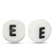 Keramik Buchstaben E White-black