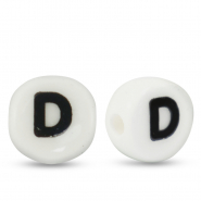 Keramik Buchstaben D White-black