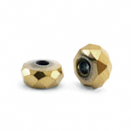 Perlen aus H&auml;matit Facett Disc 4x2mm Antique gold