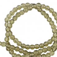 Perlen Naturstein 4mm Facett geschliffen Olive green