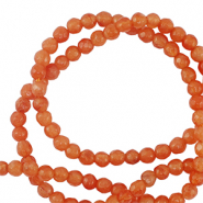 Perlen Naturstein 3mm Facett geschliffen Orange