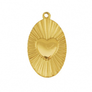 Anh&auml;nger aus Stainless Steel - Rostfreiem Stahl Heart Gold