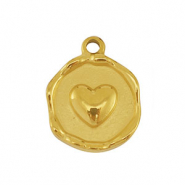 Anh&auml;nger aus Stainless Steel - Rostfreiem Stahl Heart Gold