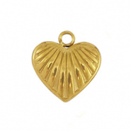 Anh&auml;nger aus Stainless Steel - Rostfreiem Stahl Heart Gold
